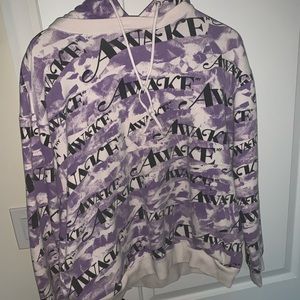 AWAKE NY Purple Camo 2-Pocket Hoodie